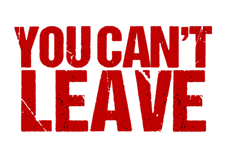 You Can't Leave horror movie title logo
